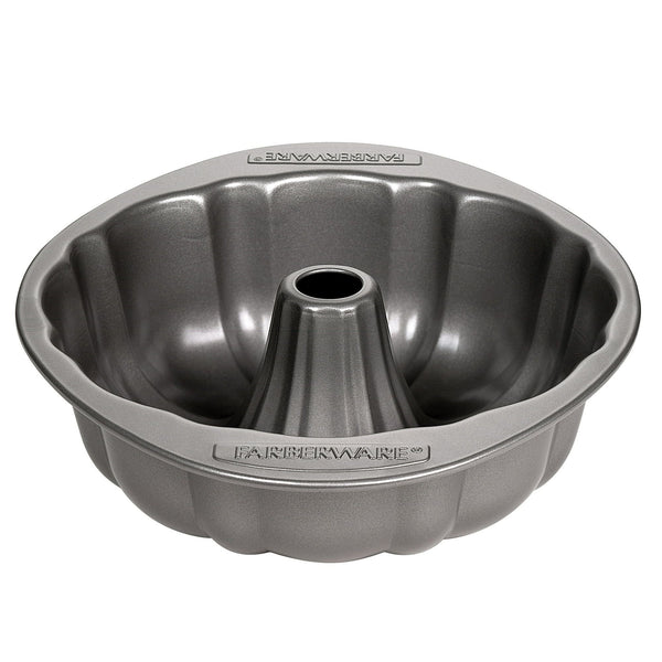 10-Inch Nonstick Bakeware Fluted Mold, Gray