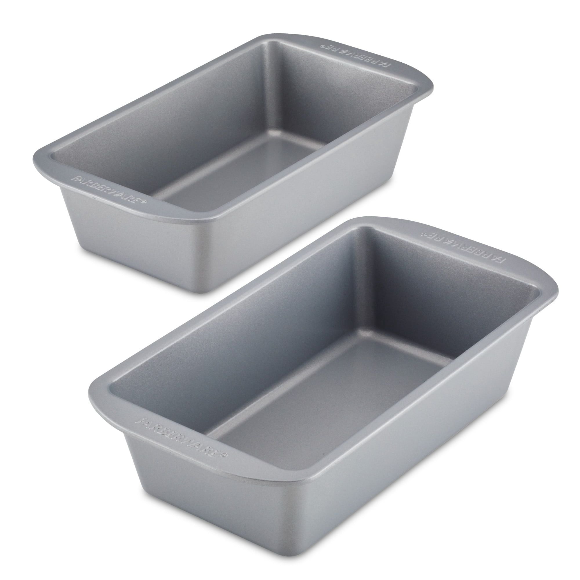 GoldenBake Nonstick Loaf Pan Set 2-Piece Gray Bakeware for Baking