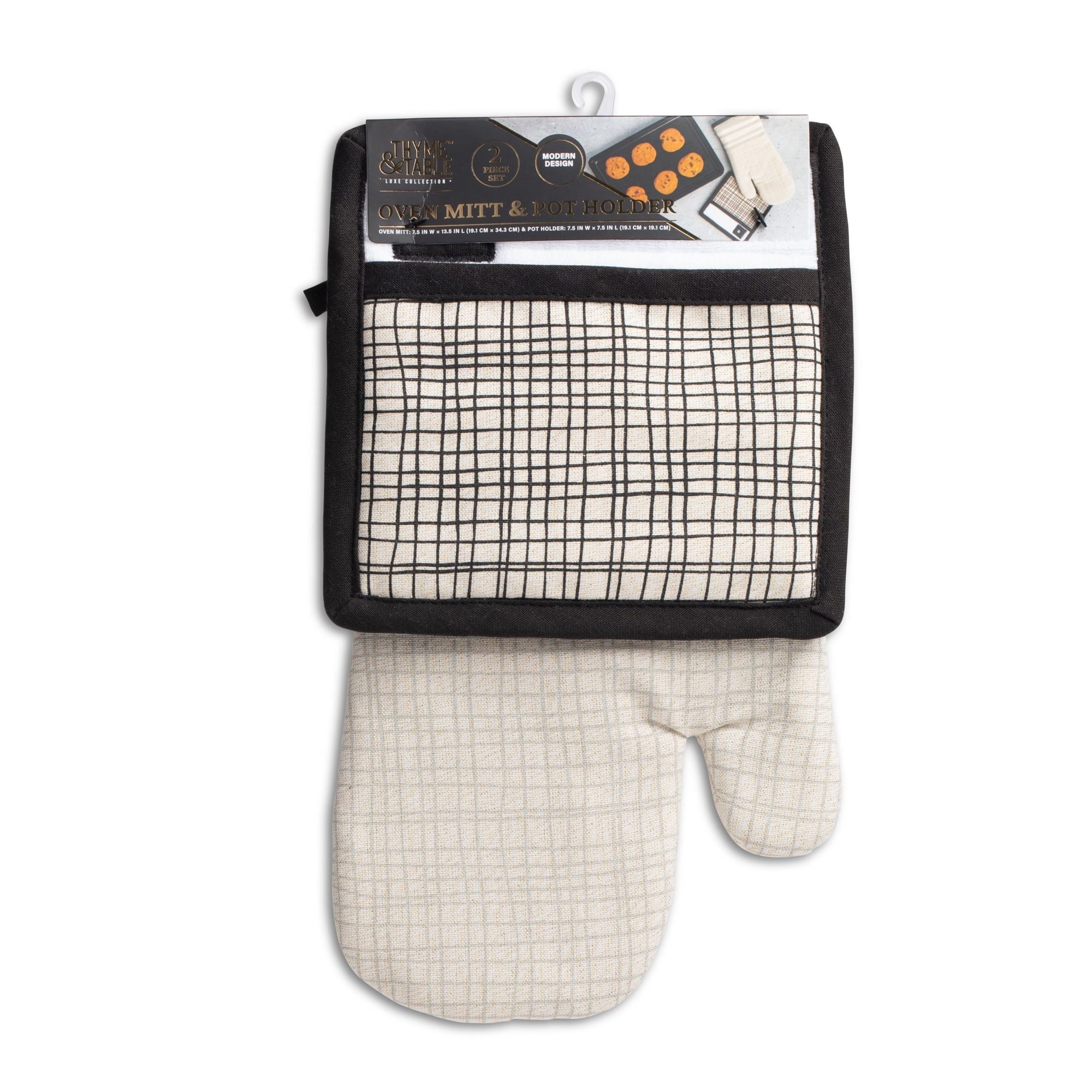 Thyme & Table 2-Pack Oven Mitt & Pot Holder Set