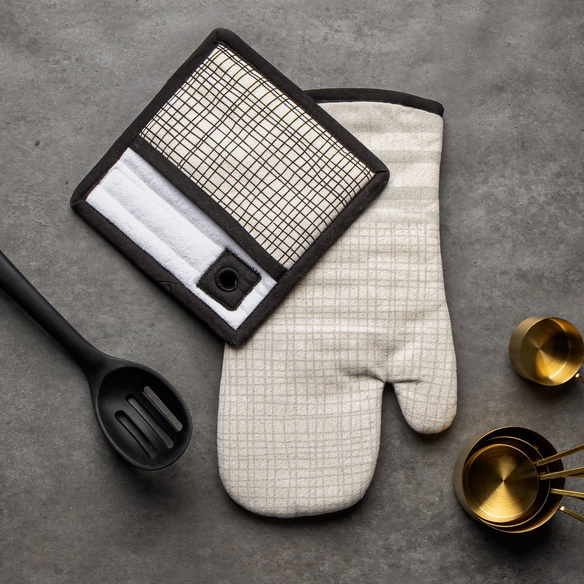 Thyme & Table 2-Pack Oven Mitt & Pot Holder Set