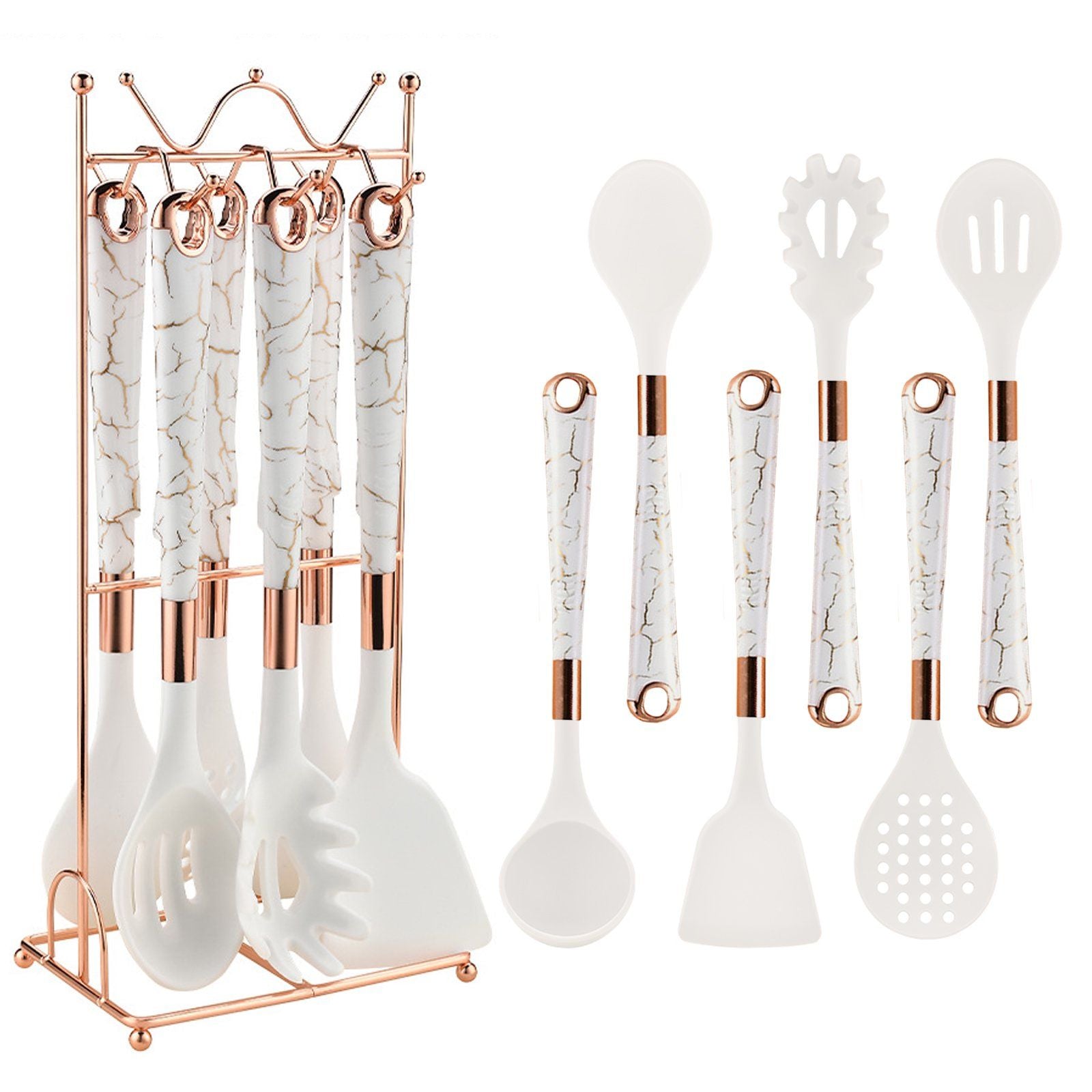 7-Piece Silicone Kitchen Utensil Set with Holder