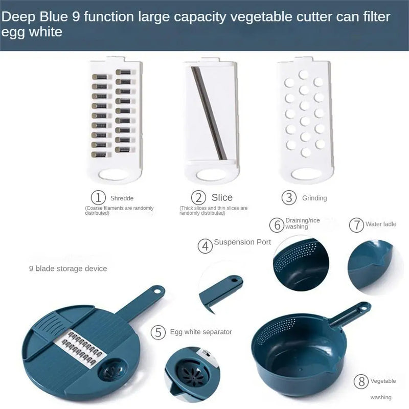 Multifunctional Vegetable Cutter & Potato Shredder with Container
