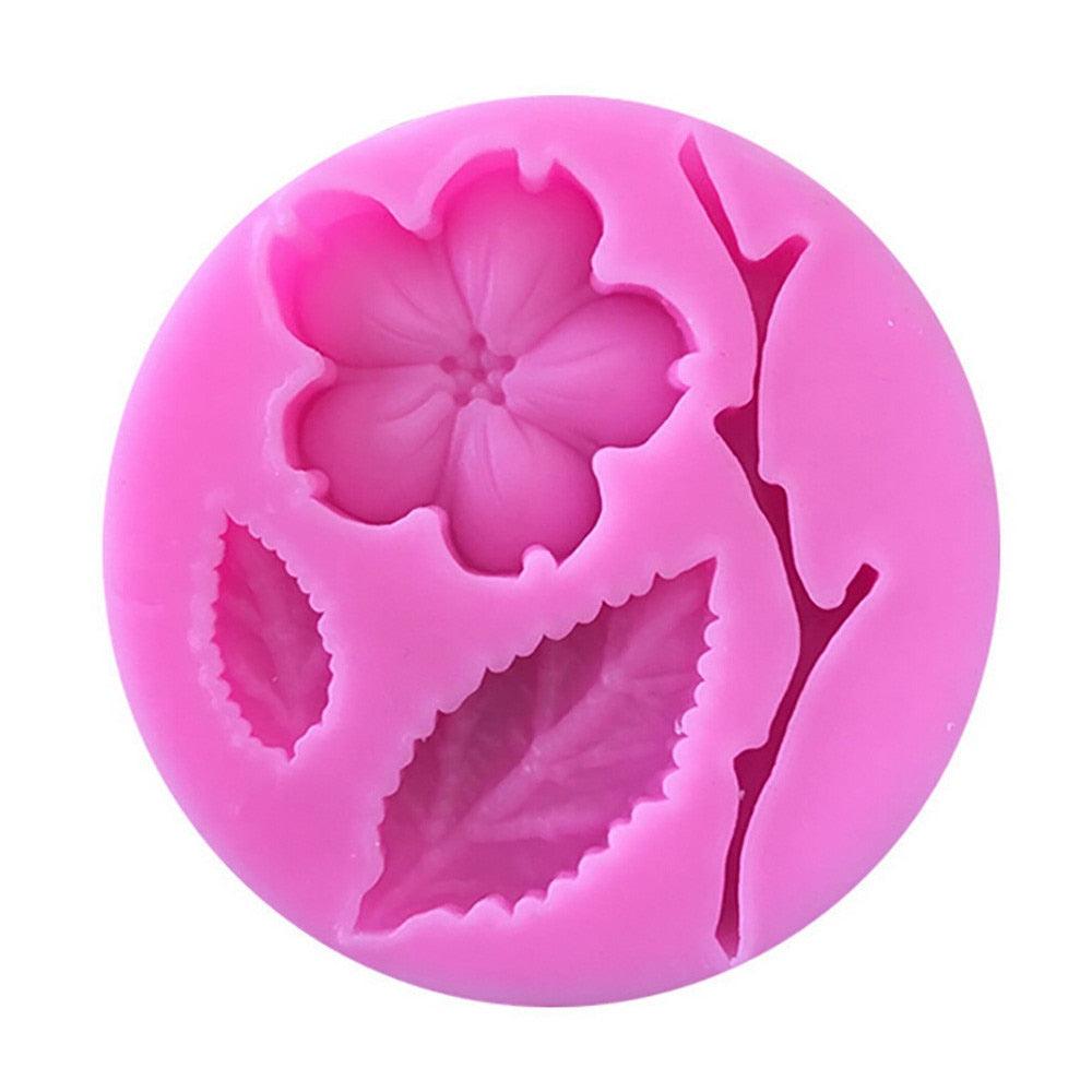 Silicone Peach Blossom Flower Mold for Fondant Cake Decorating
