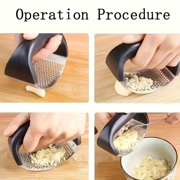 Stainless Steel Garlic Press & Mincer Tool