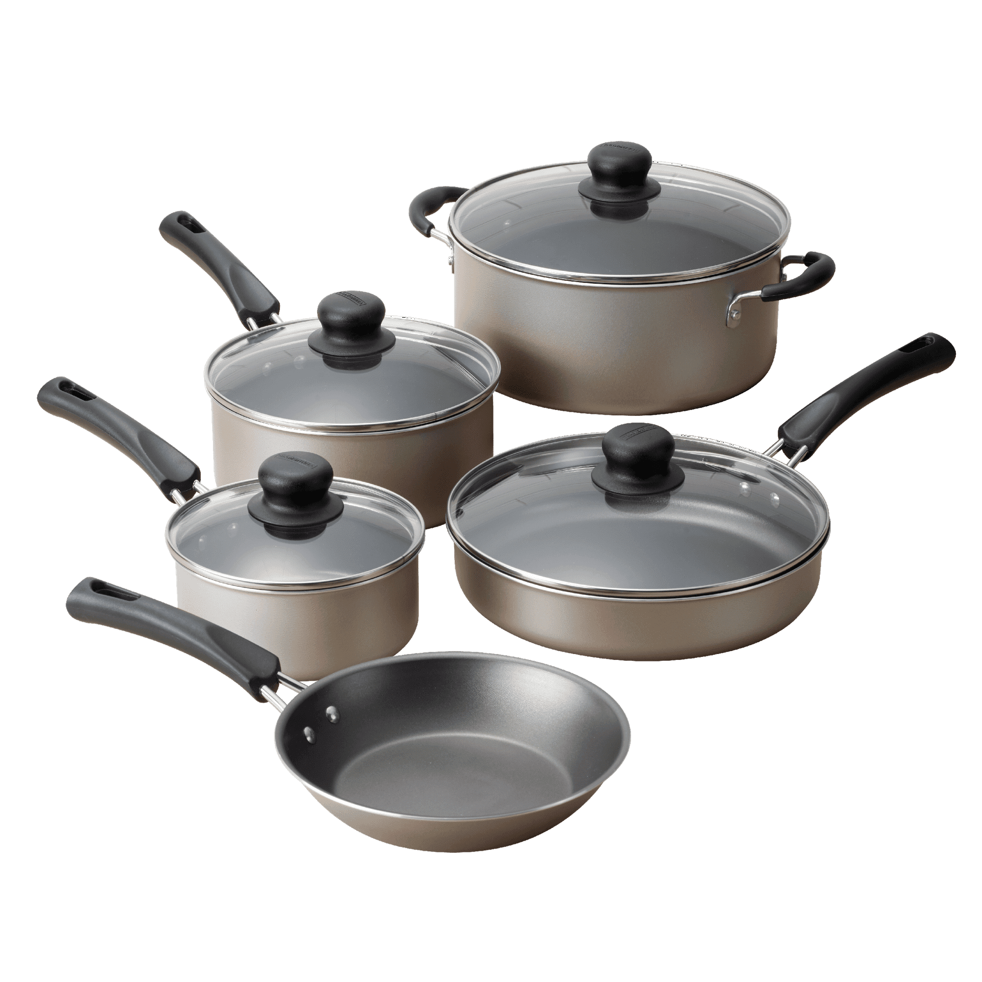 9-Piece Non-Stick Cookware Set – Champagne