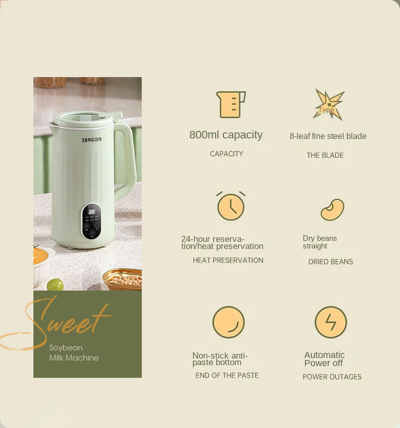 Mini Automatic Soybean Milk Maker – Filter Free