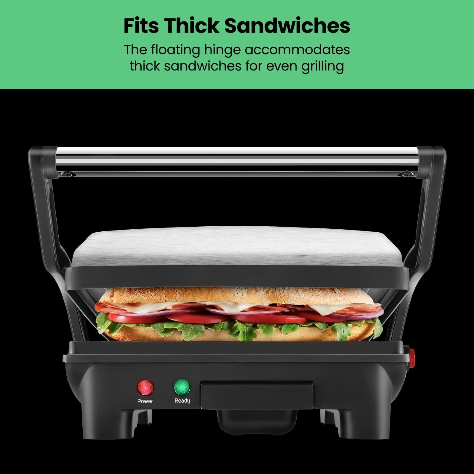 3-in-1 Electric Panini Press & Indoor Grill
