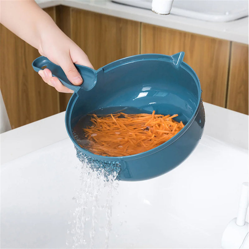Multifunctional Vegetable Cutter & Potato Shredder with Container