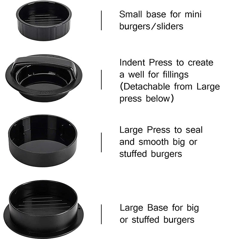 3-in-1 Manual Burger Patty & Meatball Press