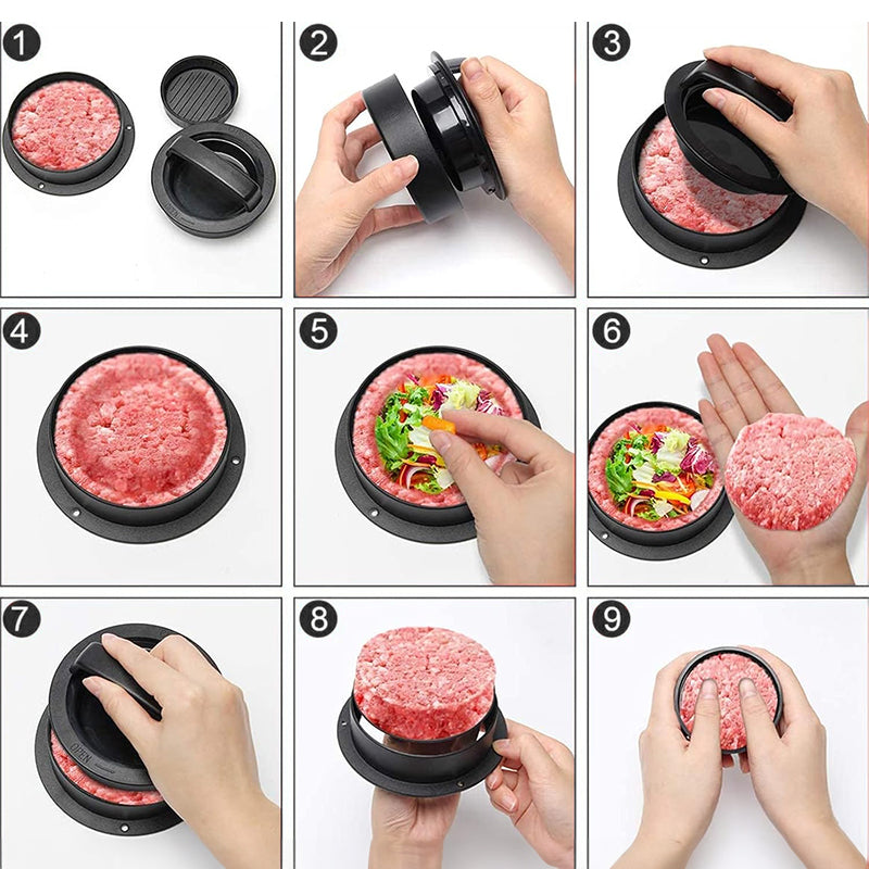 3-in-1 Manual Burger Patty & Meatball Press