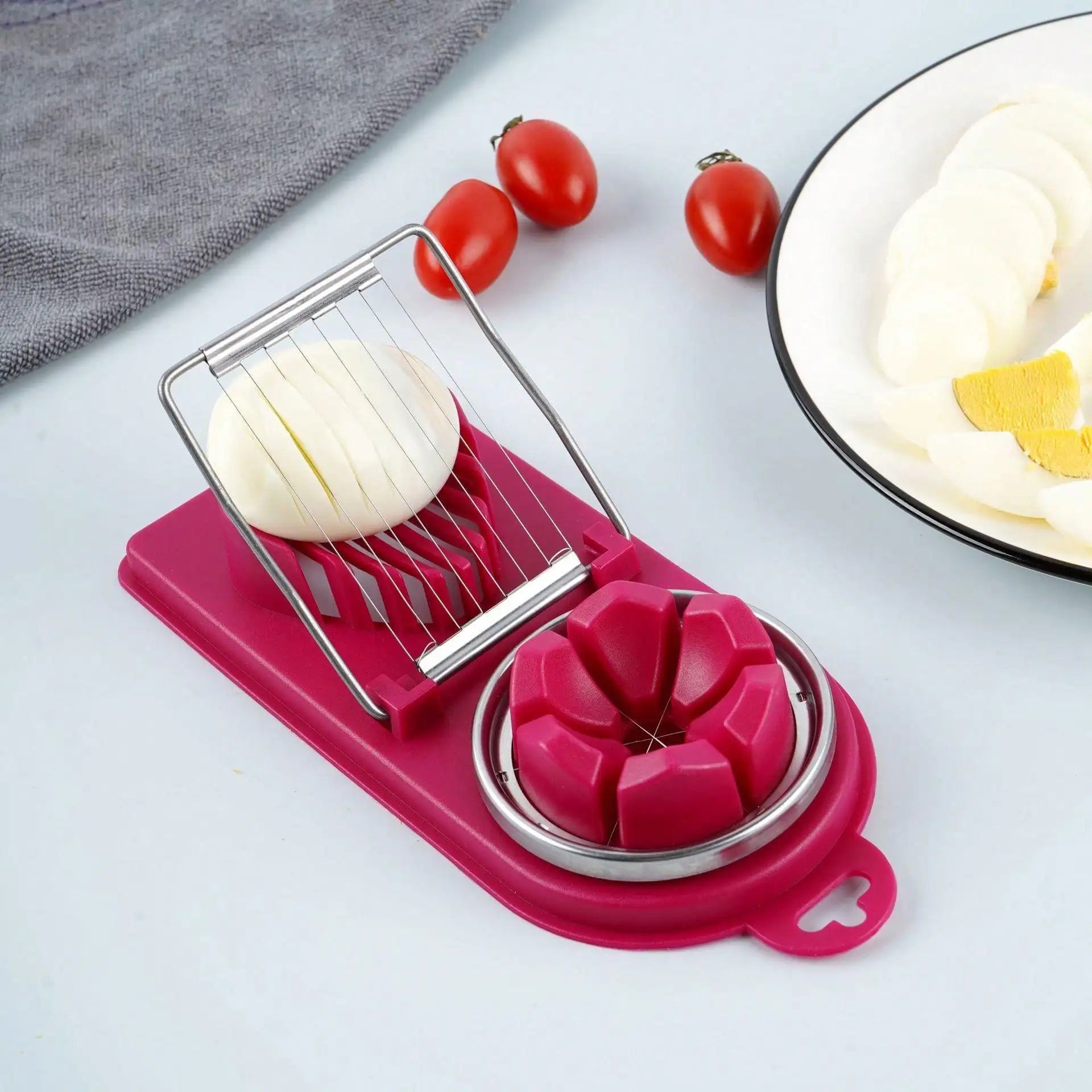 2-in-1 Multi-Function Egg and Fruit Slicer Kitchen Tool