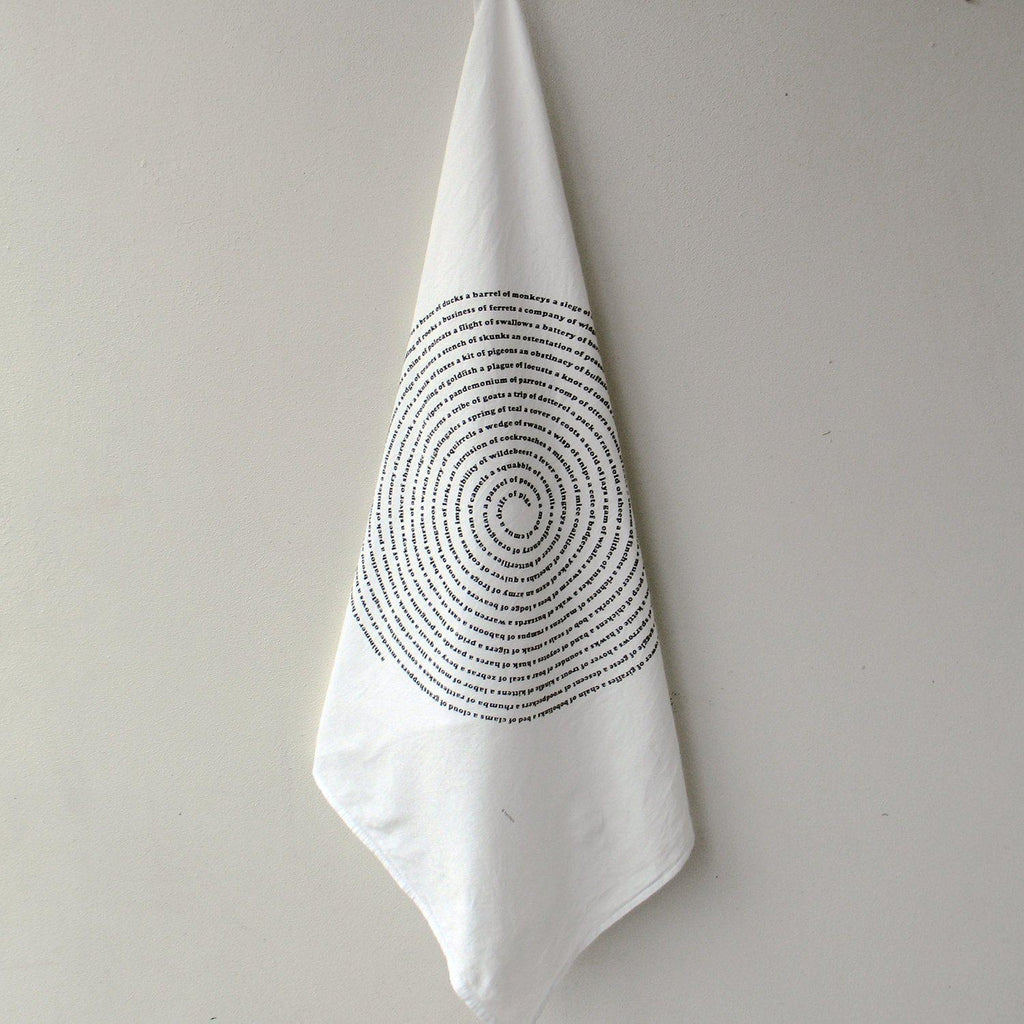 Animal Collective Nouns Kitchen Tea Towel