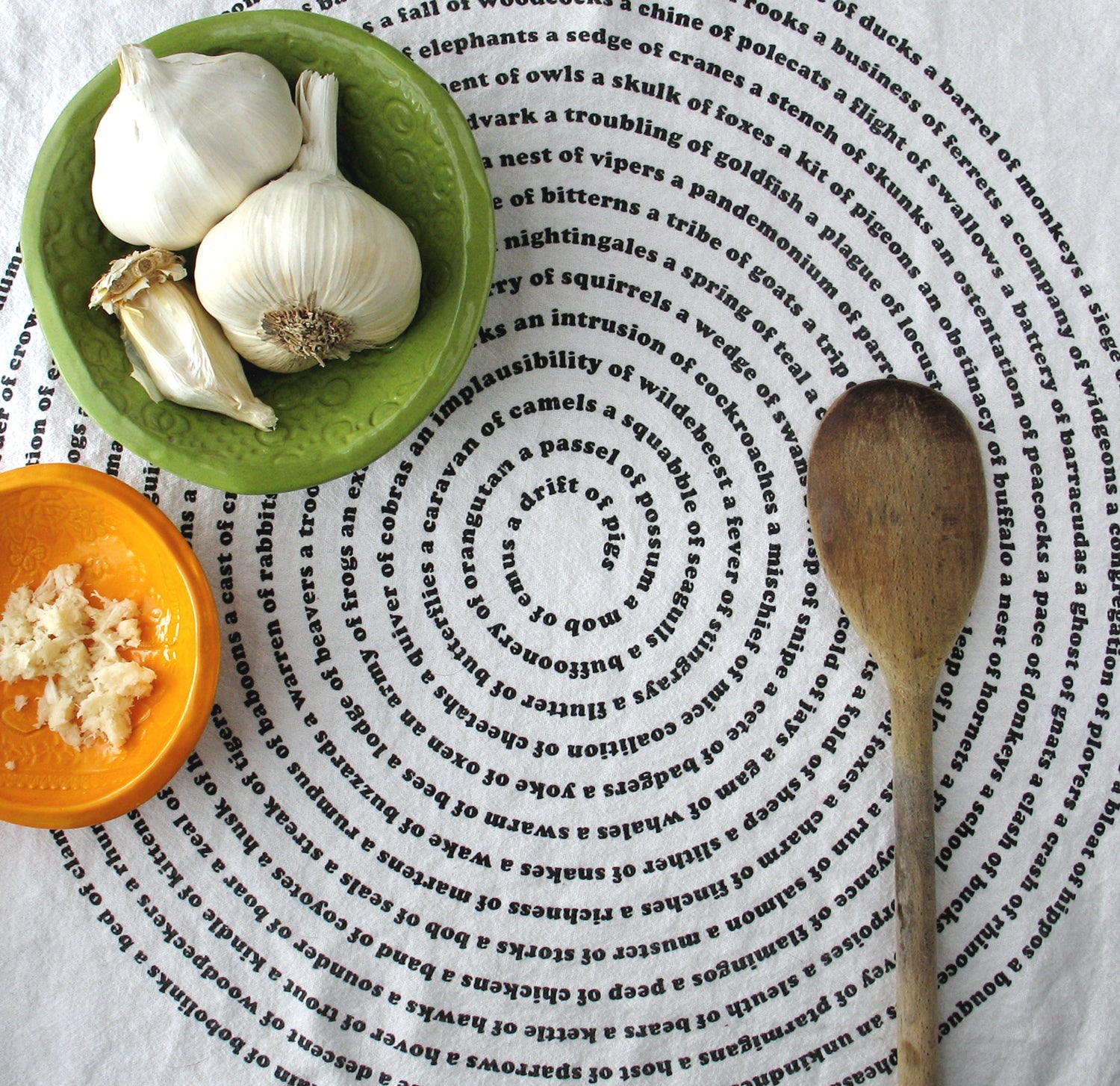 Animal Collective Nouns Kitchen Tea Towel